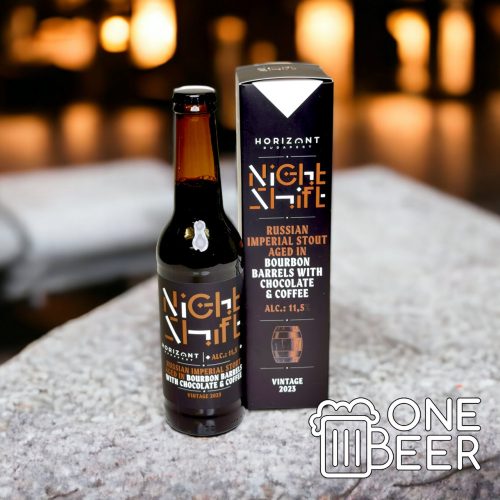 Horizont Night Shift Russian Imperial Stout Aged In Bourbon Barrels With Chocolate & Coffee 2023 0,33l