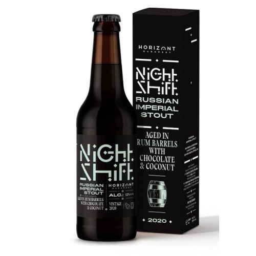 Horizont Night Shift Rum Barrel Aged Russian Imperial Stout Csokoládéval és Kókusszal 0,33l
