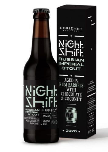 Horizont Night Shift Rum Barrel Aged Russian Imperial Stout Csokoládéval és Kókusszal 0,33l